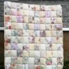 Beebitekk põrandale, ruutudest, - 115x130 cm, pastelsetes toonides lapitekk - Image 2