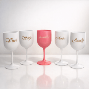 Nimeline pokaal 480 ml, Roosa, must, valge (Plastik)