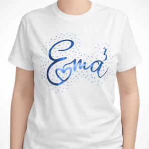 Ema T-särk kristallidega ja laste arvu numbriga – personaalne kingitus emale