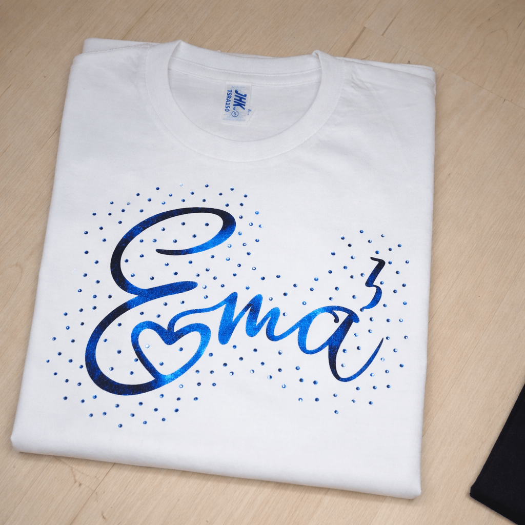 T-särk emale koos laste arvu numbriga + kristallid. 100% puuvill - Image 3