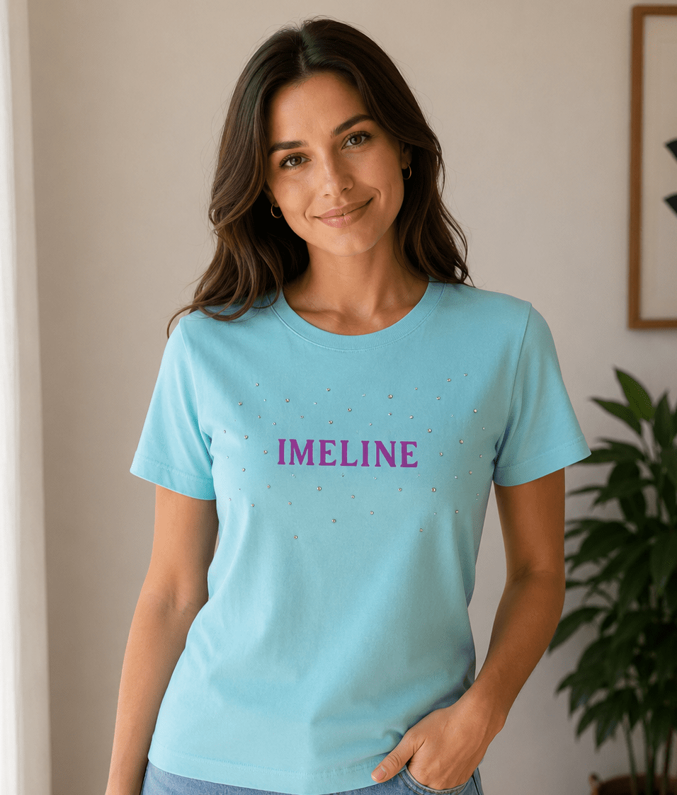 Personaliseeritud helendav T-särk oma tekstiga